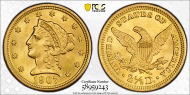1907 $2.50 MS64