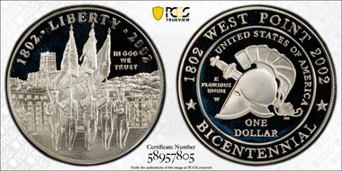 2002-W $1 West Point PR69DCAM