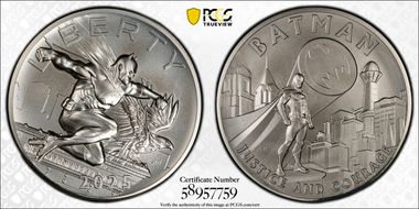 2025 Medal DC Comics - Batman 2 1/2oz Ag MS70