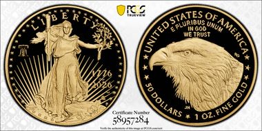 2026-W $50 Gold Eagle w/ Liberty Bell 250 Privy First Strike PR70DCAM