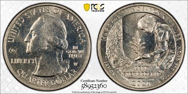 2020-W 25C Marsh-Billings-Rockefeller NP V75 MS63