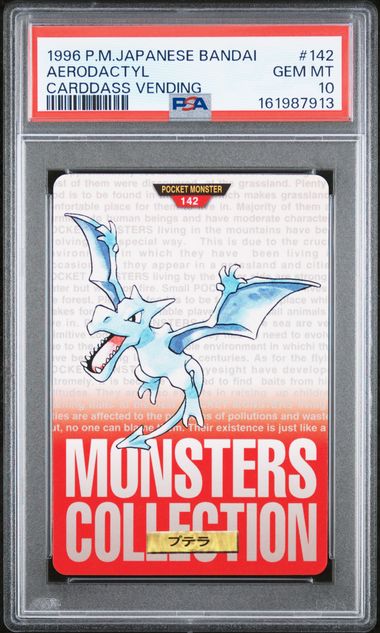 Aerodactyl card PSA 10, cert 161987913