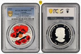 2021 $20 Wreath of Remembrance Lest We Forget PR70DCAM
