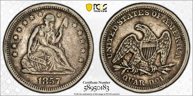 1857 25C VF35