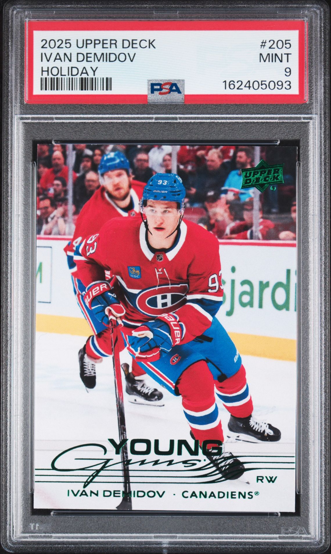 2025 Upper Deck Ivan Demidov #205 (Holiday) Mint 9 front