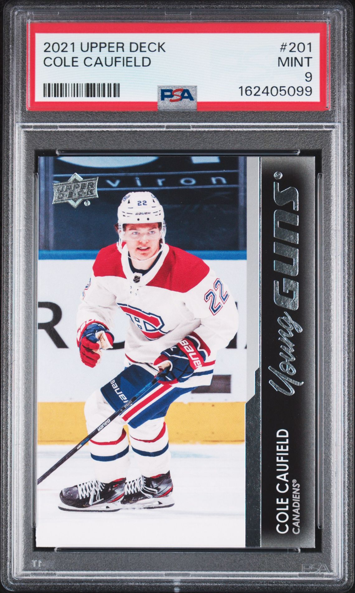 2021-2022 Upper Deck Cole Caufield #201 Mint 9 front