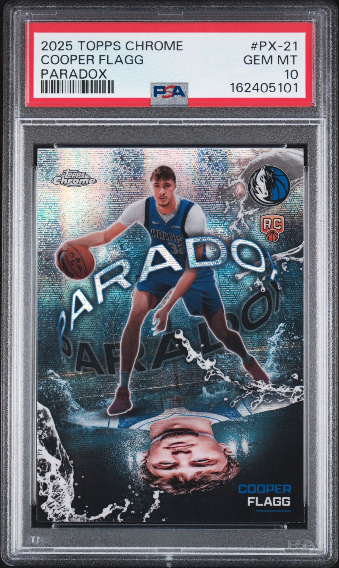 2025 Topps Chrome Paradox Cooper Flagg #Px-21 Gem Mt 10 front view - PSA graded GEM MT 10