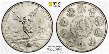 2000-Mo Onza Libertad Ag MS69