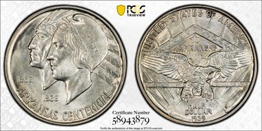 1939-D 50C Arkansas MS66