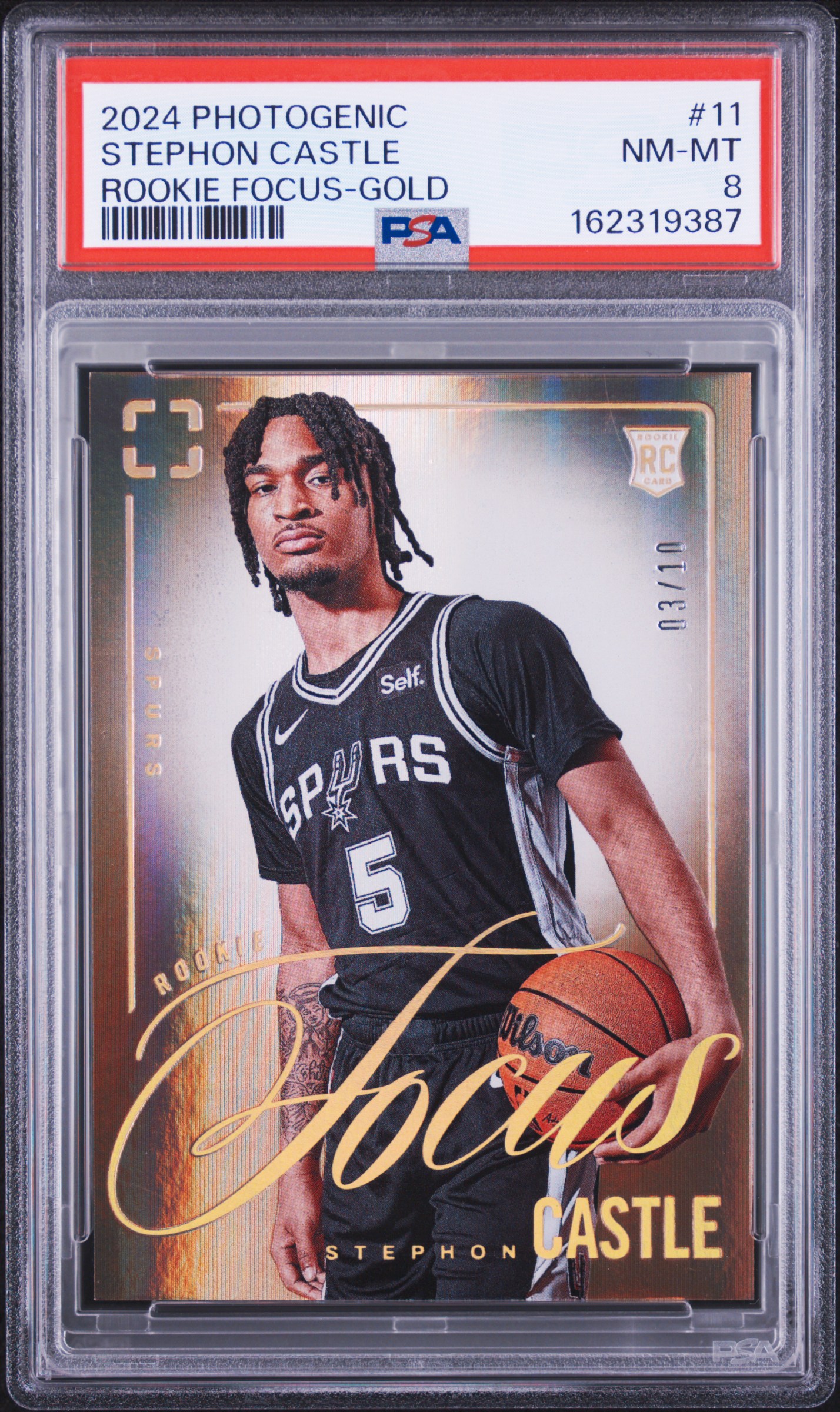 TDuB's 2023 Panini Prizm Victor Wembanyama Ruby Wave #136 PSA 10