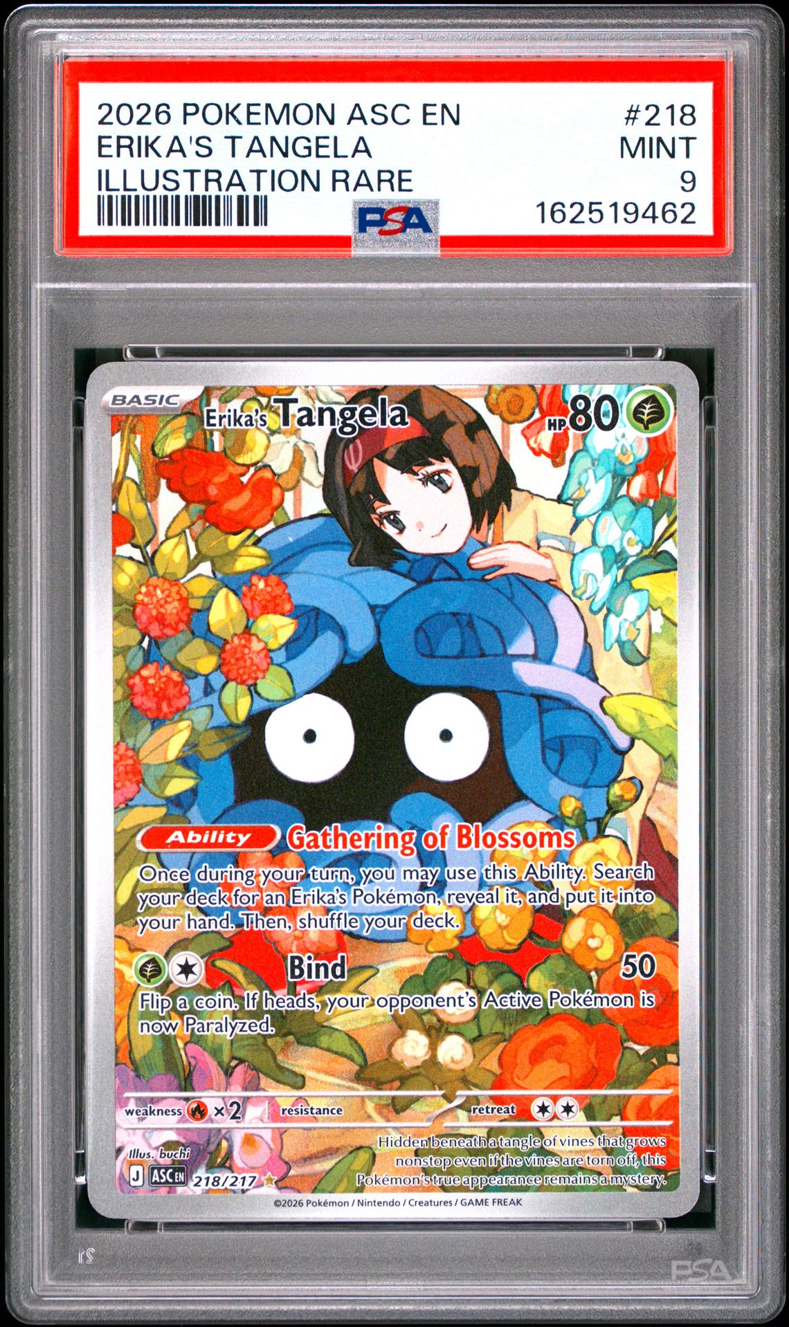 2026 Pokemon Asc En-Ascended Heroes Erika's Tangela #218 (Illustration Rare) Mint 9 front