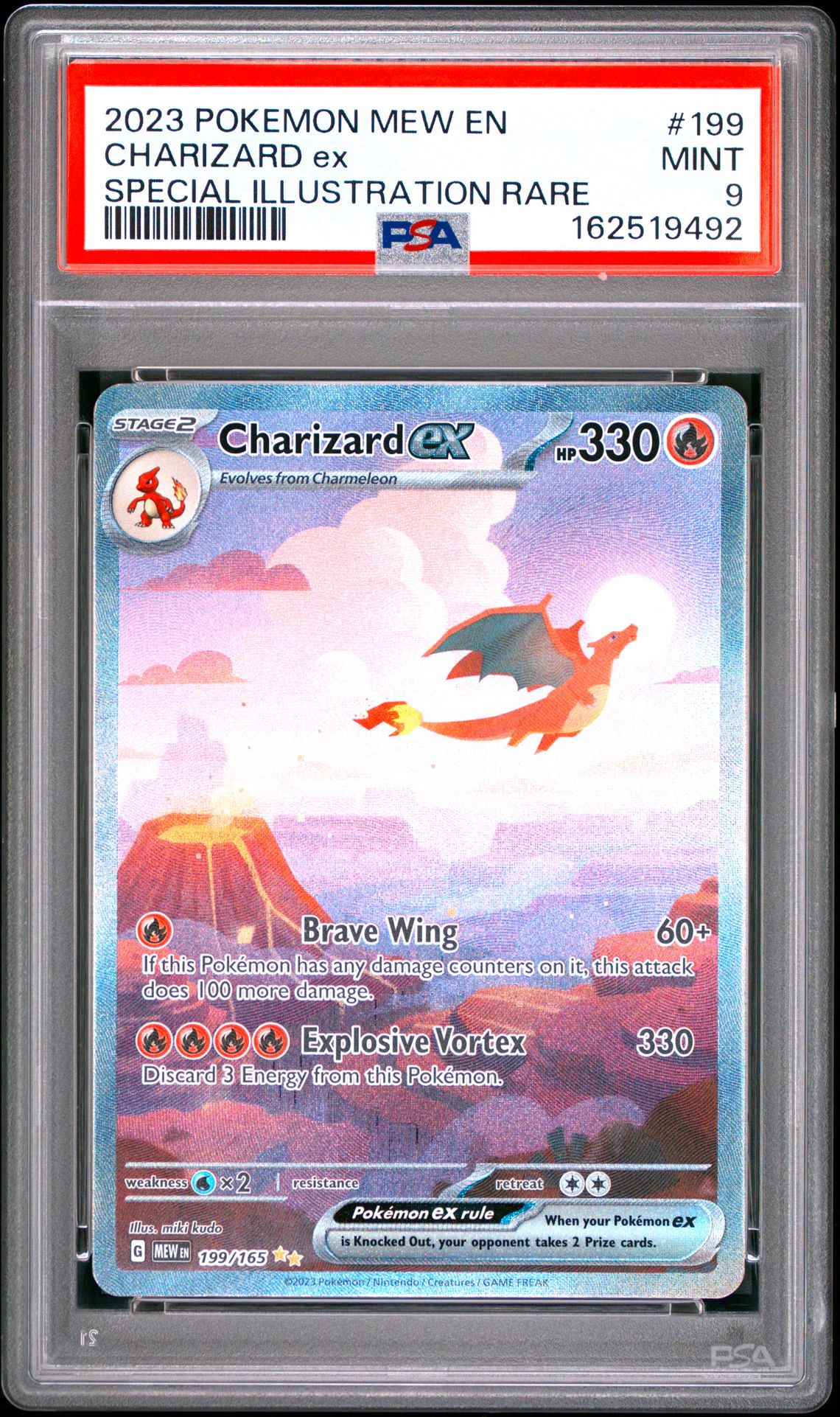 2023 Pokemon Mew En-151 Charizard Ex #199 (Special Illustration Rare) Mint 9 front