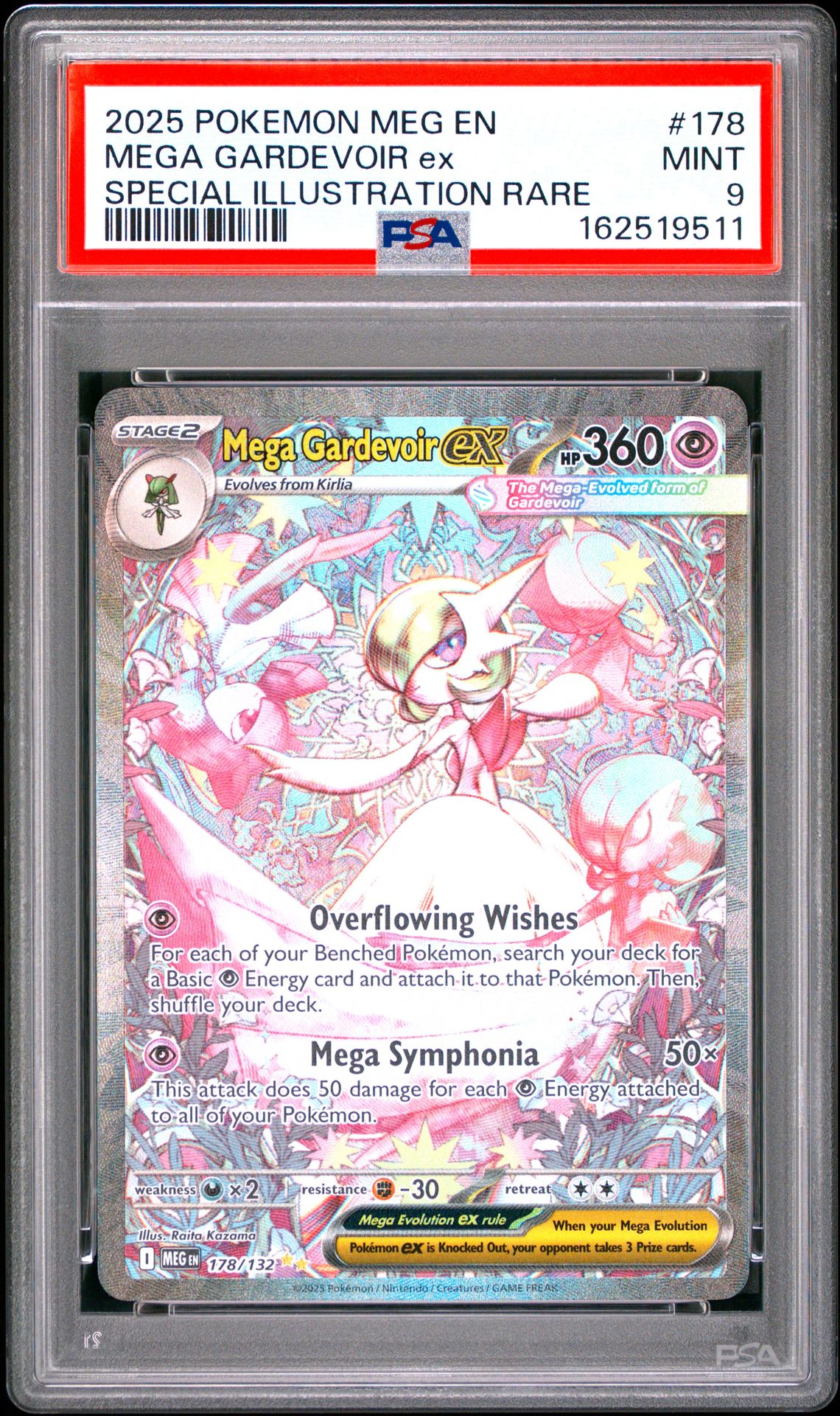 2025 Pokemon Meg En-Mega Evolution Mega Gardevoir Ex #178 (Special Illustration Rare) Mint 9 front