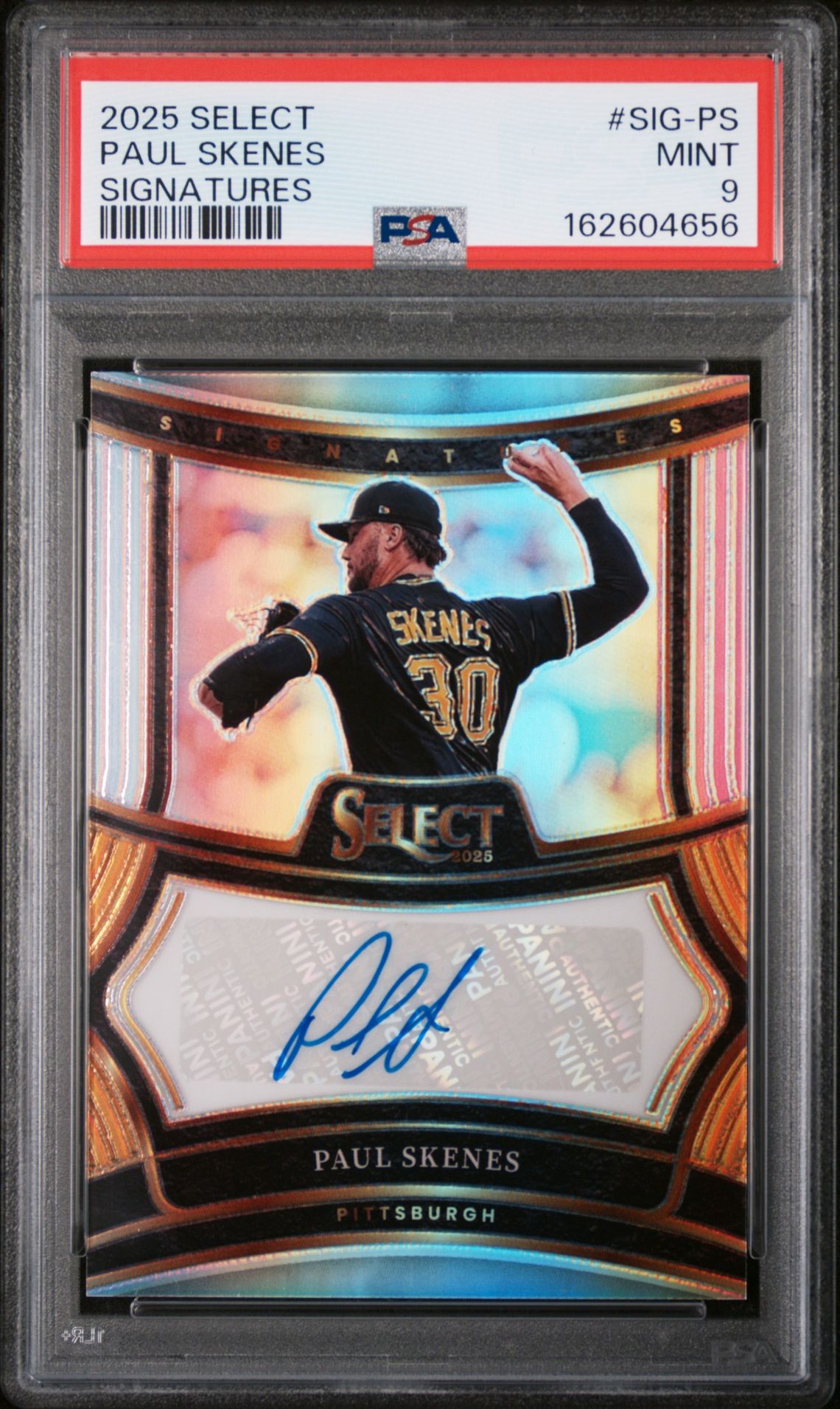 2025 Panini Select Signatures Paul Skenes #Sig-Ps (Signatures) Mint 9 front