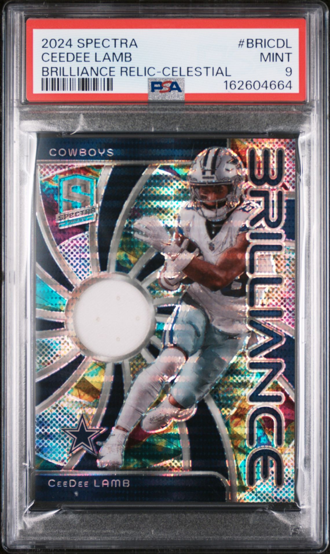 2024 Panini Spectra Brilliance Relic Ceedee Lamb #Bricdl (Brilliance Relic-Celestial) Mint 9 front