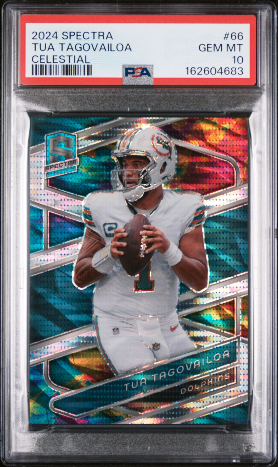 2024 Panini Spectra Tua Tagovailoa #66 (Celestial) Gem Mt 10 front