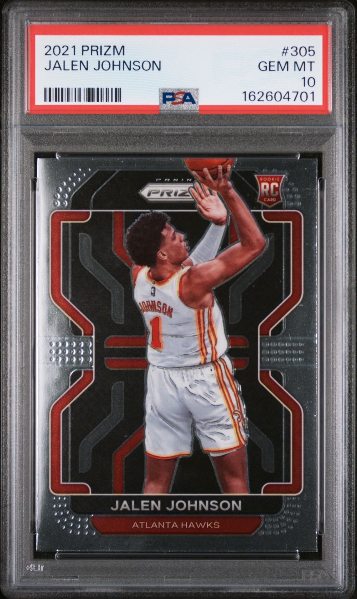 2021 Panini Prizm Jalen Johnson #305 Gem Mt 10 front view - PSA graded GEM MT 10