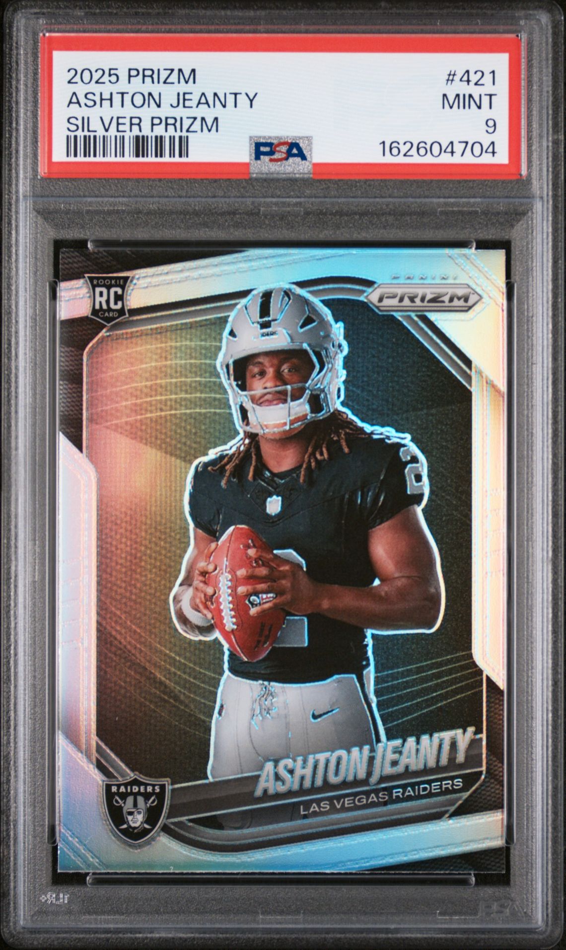2025 Panini Prizm Ashton Jeanty #421 (Silver Prizm) Mint 9 front