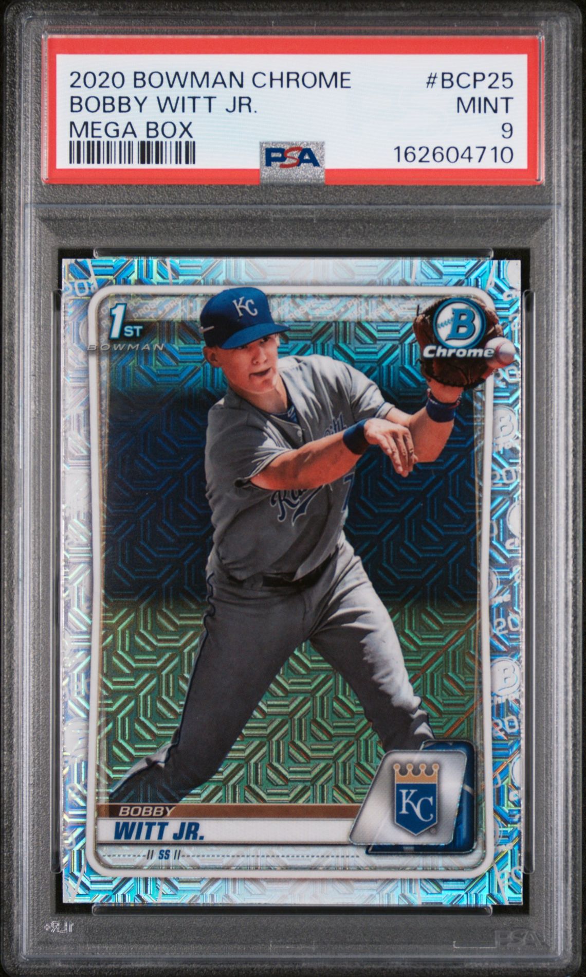 2020 Bowman Chrome Mega Box Bobby Witt Jr. #Bcp25 (Mega Box) Mint 9 front