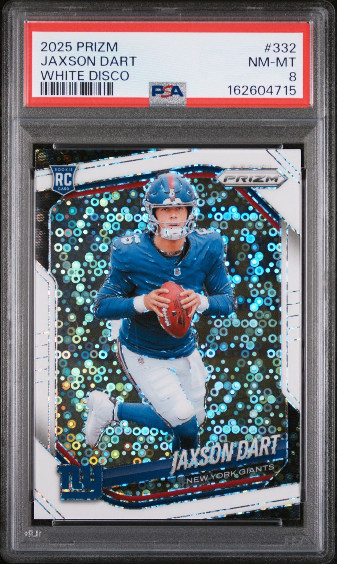 2025 Panini Prizm Jaxson Dart #332 (White Disco) Nm-Mt 8 front