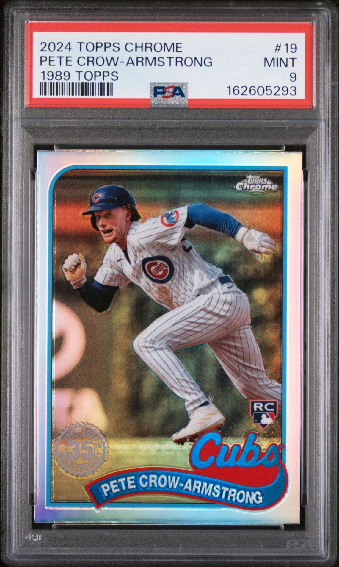 2024 Topps Chrome 1989 Topps Baseball Pete Crow-Armstrong #19 Mint 9 front