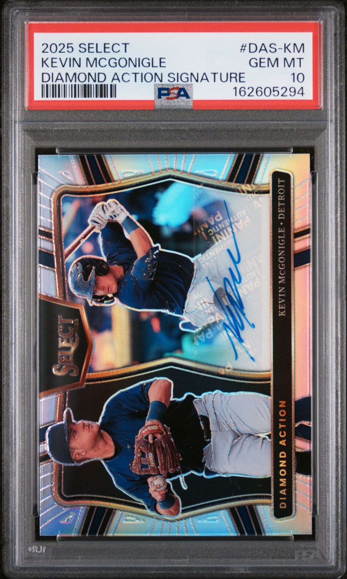 2025 Panini Select Diamond Action Signatures Kevin Mcgonigle #Das-Km Gem Mt 10 front