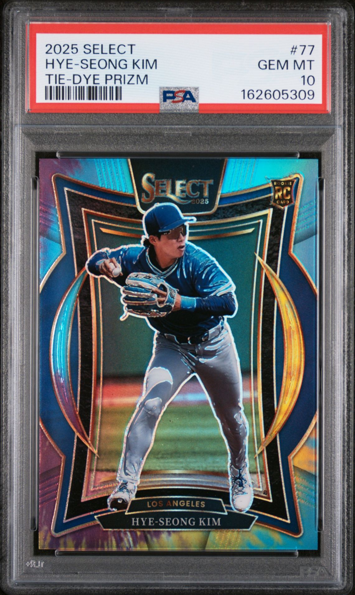 2025 Panini Select Hye-Seong Kim #77 (Tie-Dye Prizm) Gem Mt 10 front