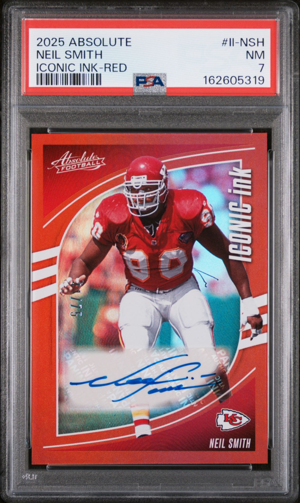 2025 Panini Absolute Iconic Ink Neil Smith #Ii-Nsh (Iconic Ink-Red) Nm 7 front