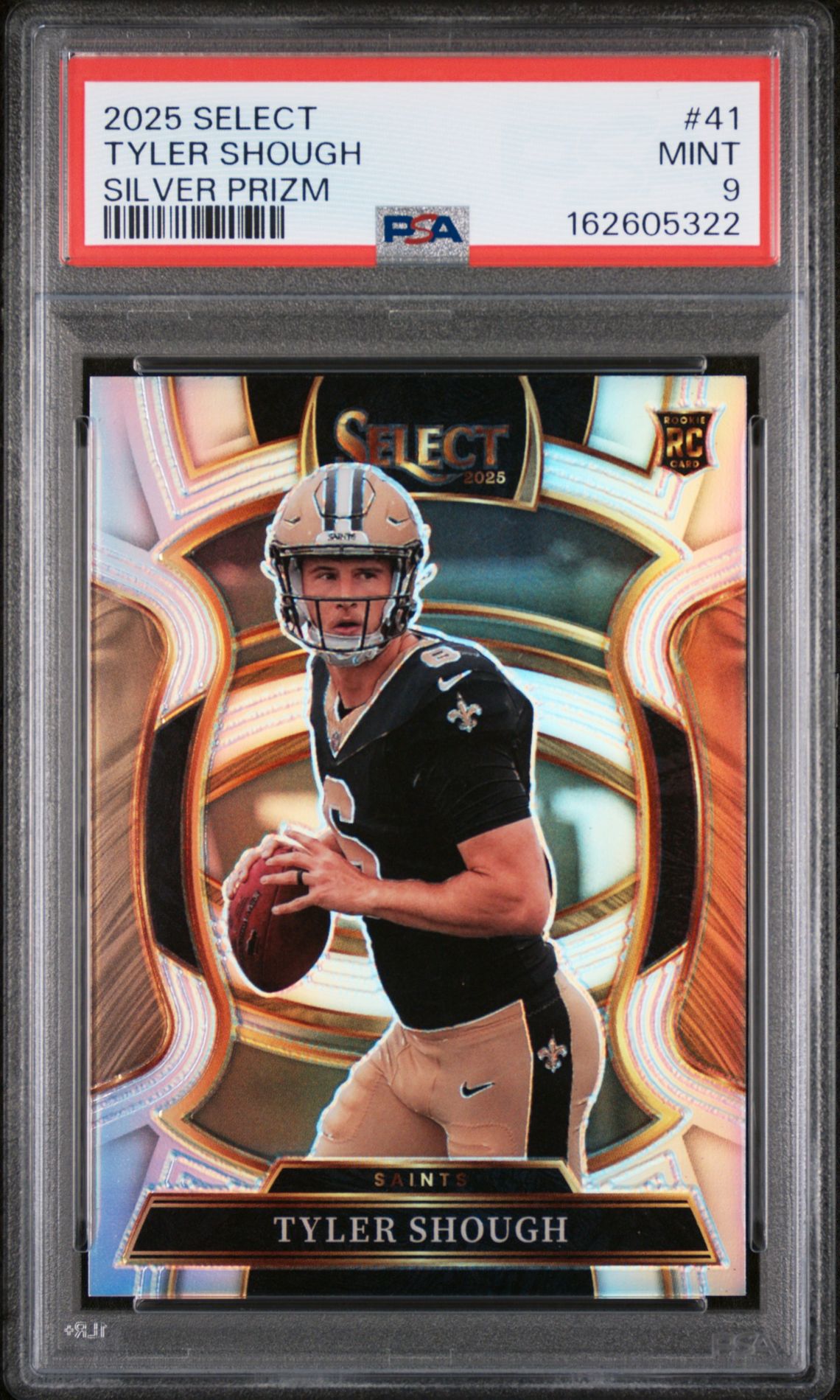 2025 Panini Select Tyler Shough #41 (Silver Prizm) Mint 9 front