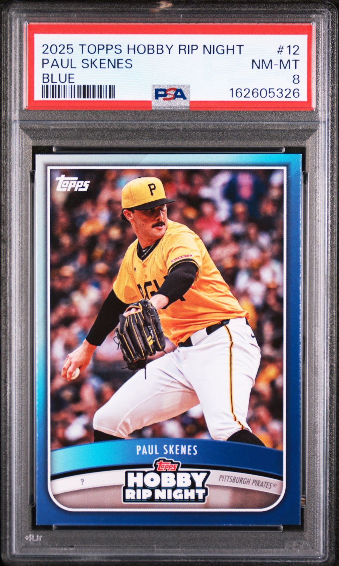 2025 Topps Hobby Rip Night Paul Skenes #12 (Blue) Nm-Mt 8 front