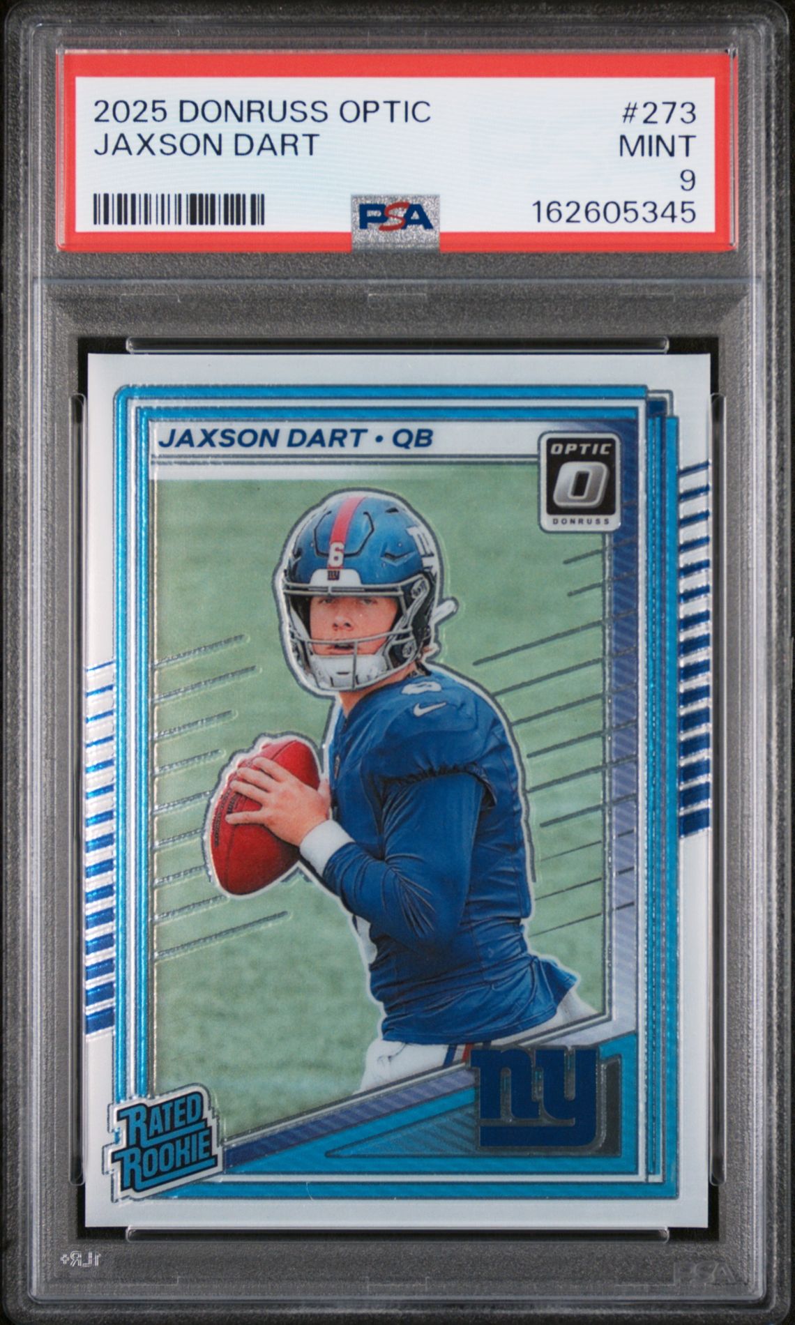 2025 Panini Donruss Optic Jaxson Dart #273 Mint 9 front