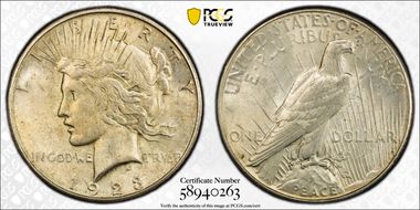 1923-S $1 MS62