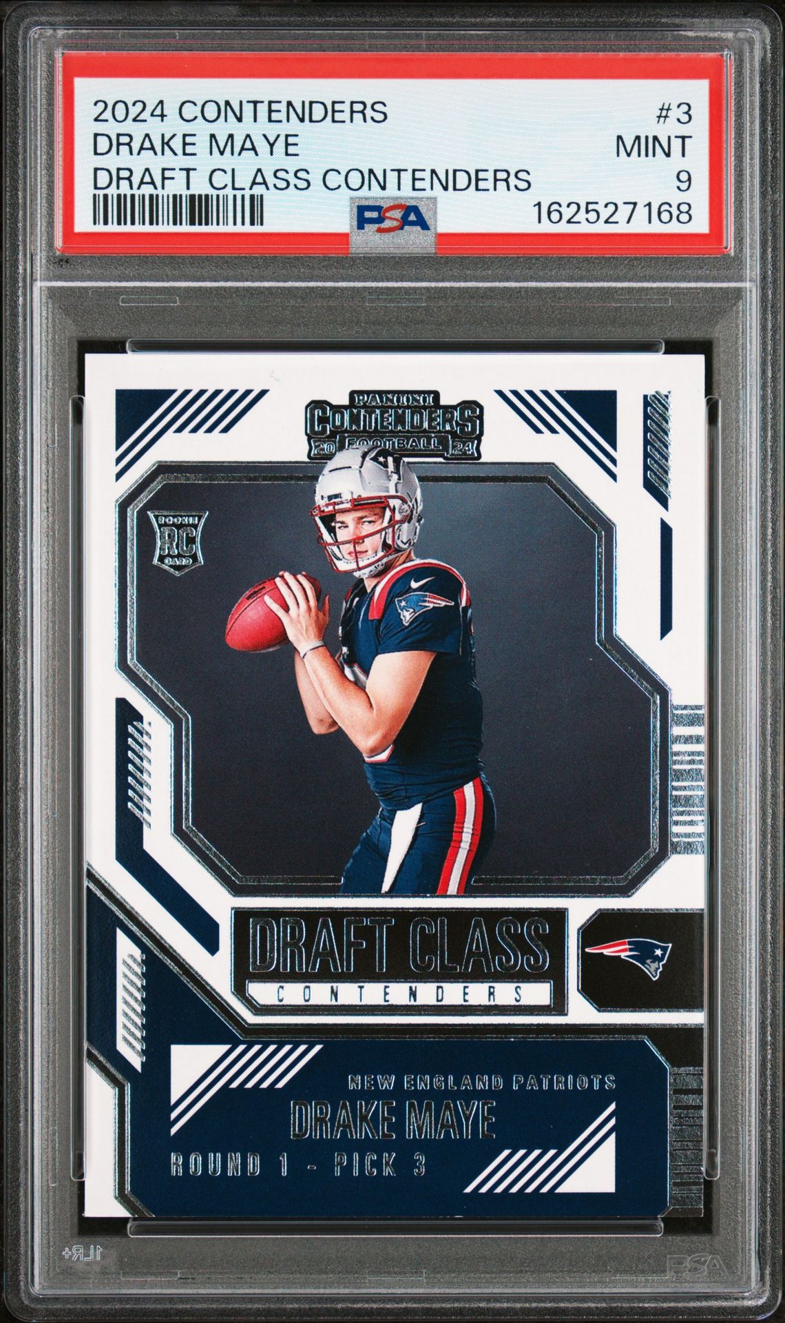2024 Panini Contenders Draft Class Contenders Drake Maye #3 Mint 9 front