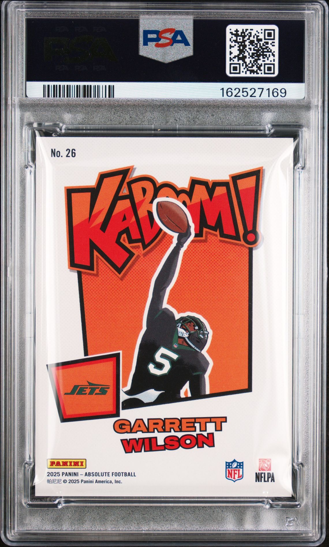 2025 Panini Absolute Kaboom! Horizontal Garrett Wilson #26 Mint 9 back