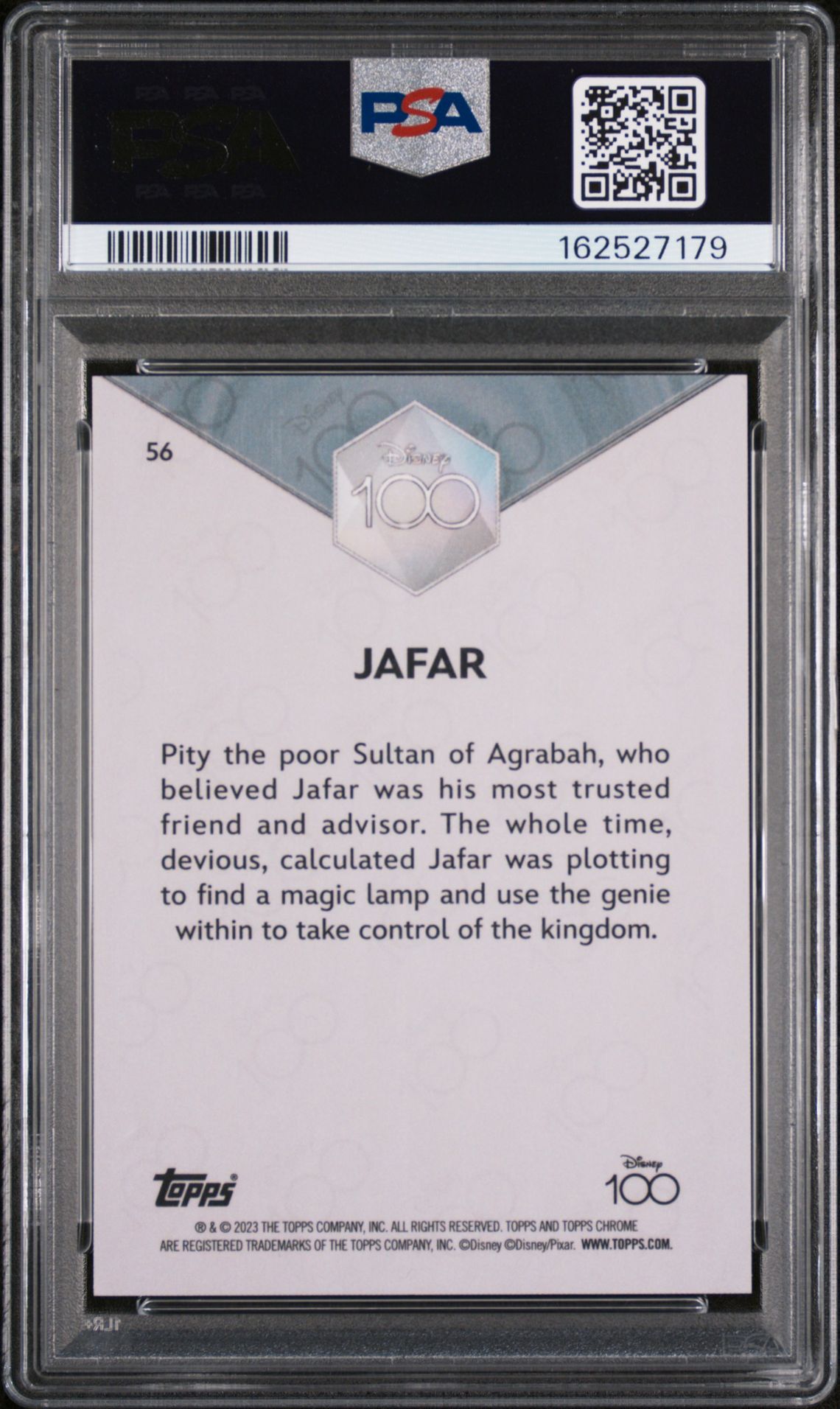 2023 Topps Chrome Disney100 Jafar #56 (Pink Refractor) Mint 9 back