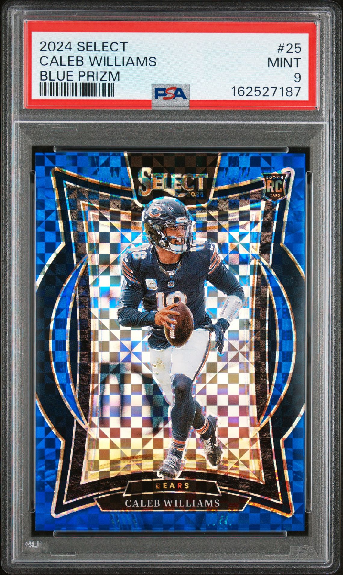 2024 Panini Select Caleb Williams #25 (Blue Prizm) Mint 9 front