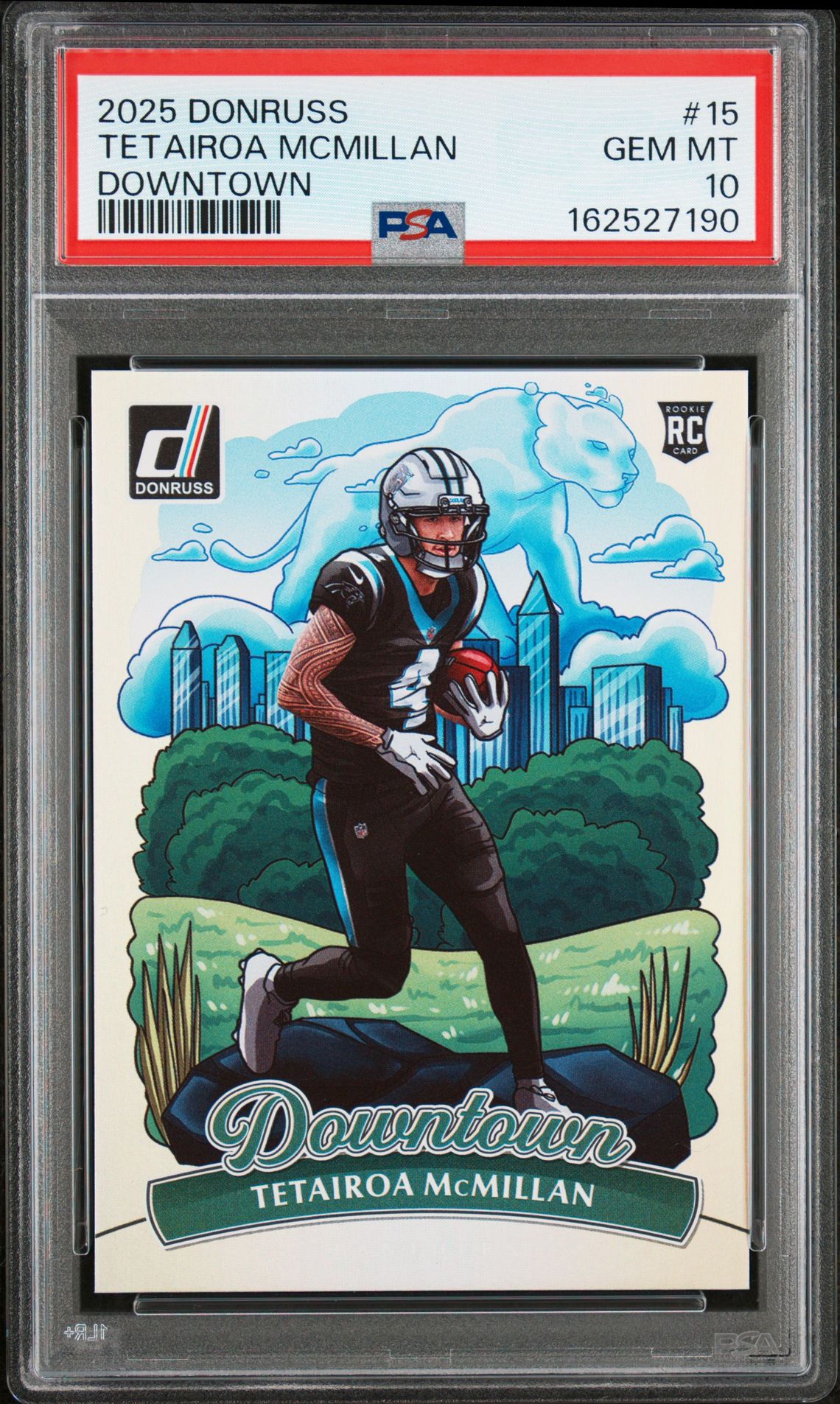 2025 Panini Donruss Downtown Tetairoa Mcmillan #15 Gem Mt 10 front