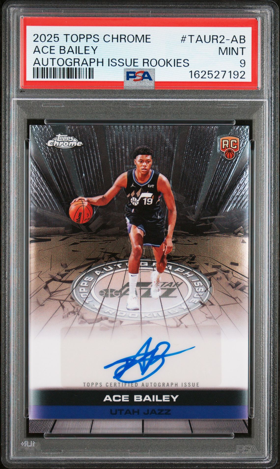 2025 Topps Chrome Autograph Issue Rookies Ace Bailey #Taur2-Ab Mint 9 front