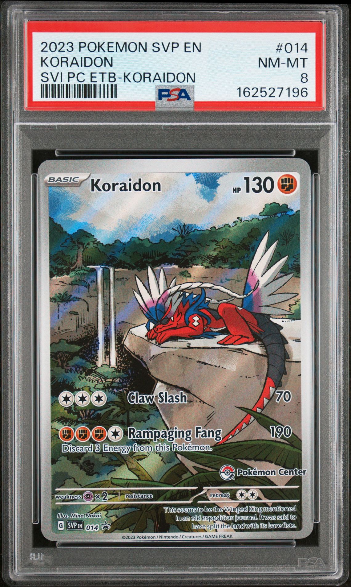 2023 Pokemon Svp En-Sv Black Star Promo Koraidon #014 (Svi Pc Etb-Koraidon) Nm-Mt 8 front