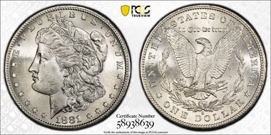 1881-S $1 MS65
