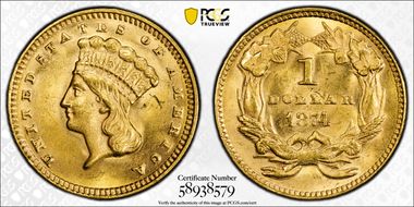 1874 G$1 MS63
