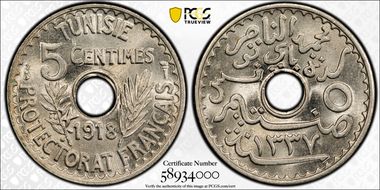 AH1337-1918 5C Lec-83 MS66