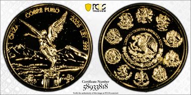 2026 Medal Intaglio Mint Fantasy Gilt Cu MS67