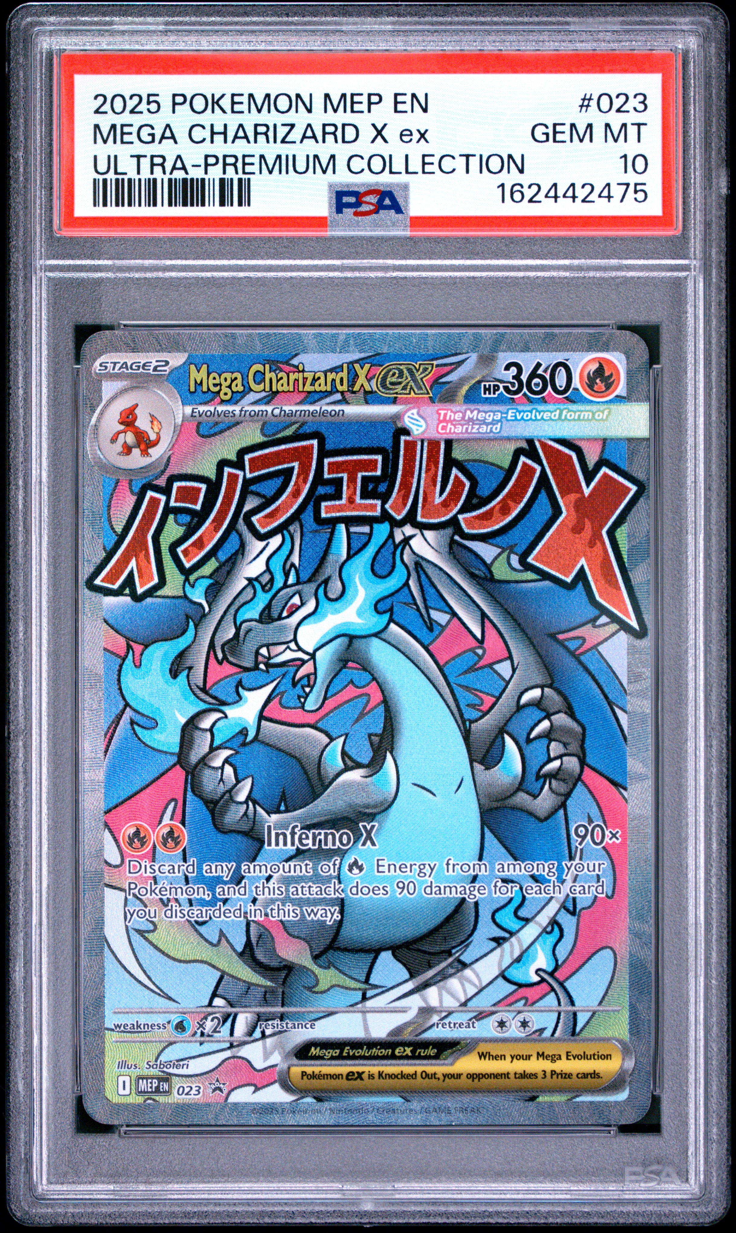 Pokemon - 2025 Mega Charizard X Ex Ultra-Premium Collection #23 Mep En-Me Black Star Promo PSA 10