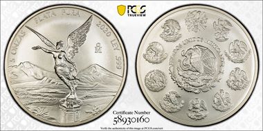 2020-Mo 5 Onza Libertad Ag MS67