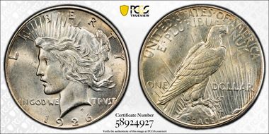 1926-S $1 MS62