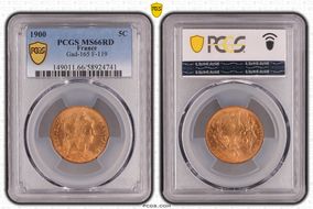 1900 5C Gad-165 F-119 MS66RD