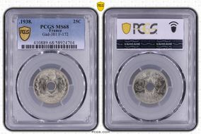 .1938. 25C Gad-381 F-172 MS68