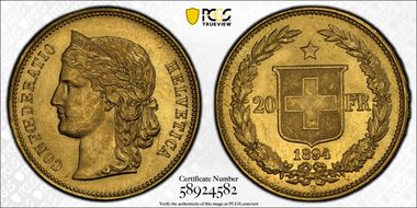 1894 B 20 Fr MS64