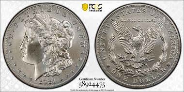 2021-O Privy $1 Morgan Dollar 100th Anniversary MS69